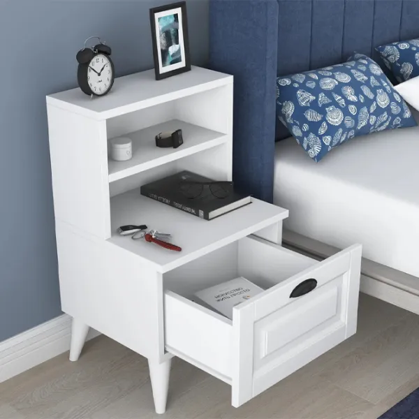 Тумбочки Mirage Meble BD105  74 x 45 x 40см / ЛДСП / White photo 3