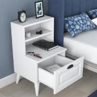 Тумбочки Mirage Meble BD105 74 x 45 x 40см / ЛДСП / White photo 3