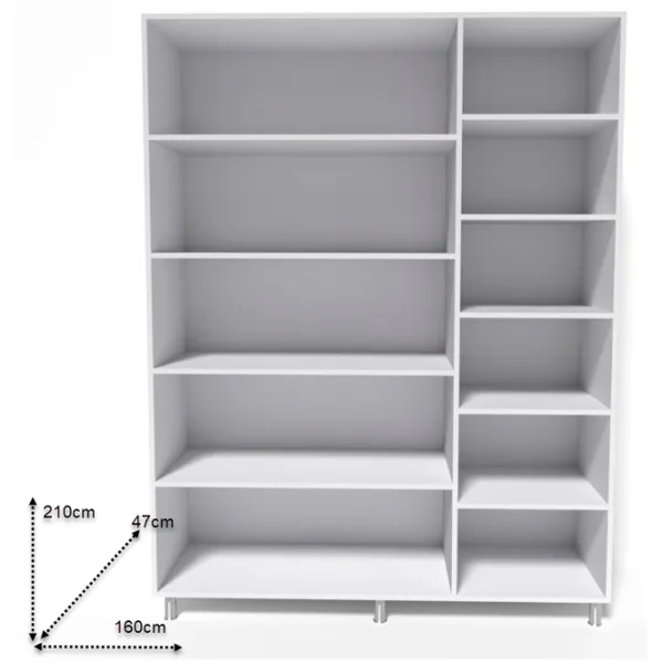 Шкаф Smartex N9 160 x 47см x 210 / ДСП / White photo 2 Шкаф Smartex N9 160 x 47см x 210 / ДСП / White photo 2