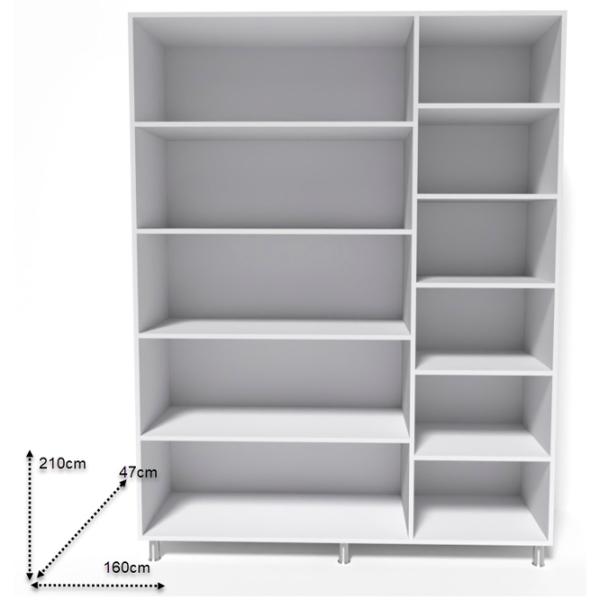 Шкаф Smartex N9 160 x 47см x 210 / ДСП / White photo 2 Шкаф Smartex N9 160 x 47см x 210 / ДСП / White photo 2