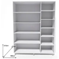 Шкаф Smartex N9 160 x 47см x 210 / ДСП / White photo 2