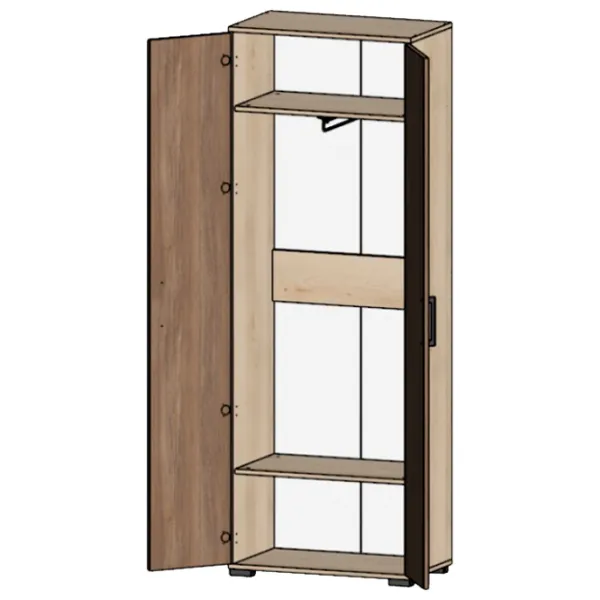 Dulap Tisam 6602 71.9 x 40.5 x 202.5 / DSP / Cafea Stejar Urban - Perla Artizan photo 2