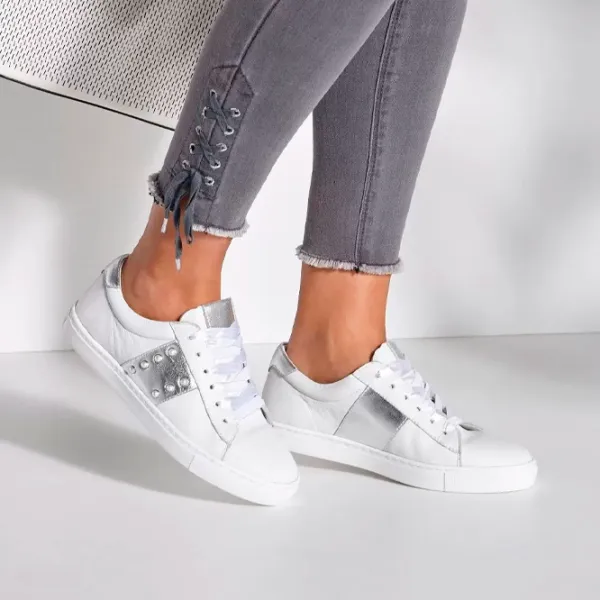 Кеды для женщин Lascana LWSG1 Демисезон / Белый photo 5