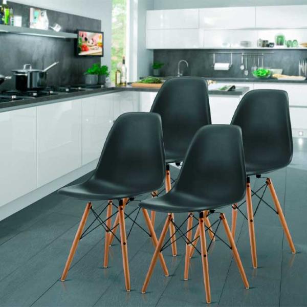Scaun de bucătărie Modern Home PC-005 Polipropilenă/ Dark Gray Stejar sonoma photo 4