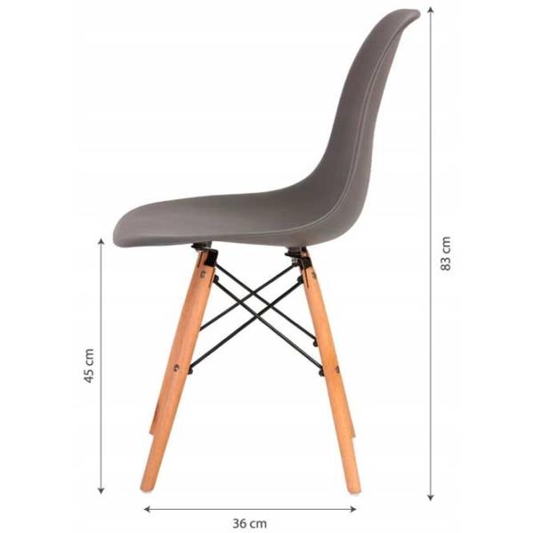 Scaun de bucătărie Modern Home PC-005 Polipropilenă/ Dark Gray Stejar sonoma photo 5