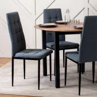 Кухонный стул Mebel Elite TEX Ткань/ Тёмно-серый Черный photo 4