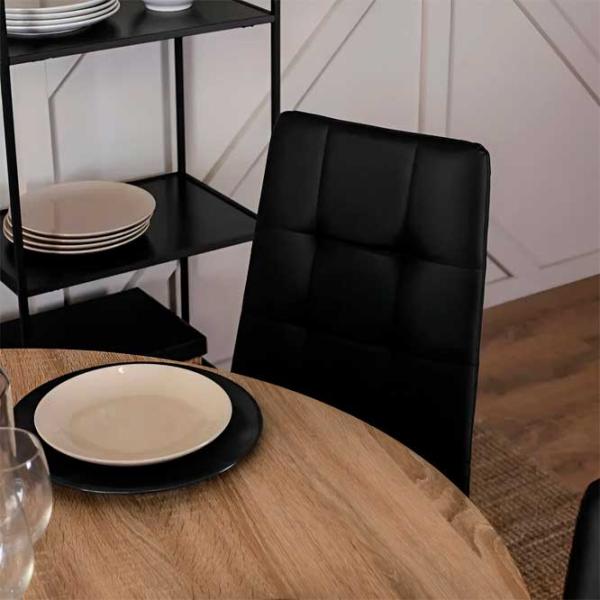 Scaun de bucătărie Mebel Elite Tex 2 Eko Piele artificială/ Black Black photo 3
