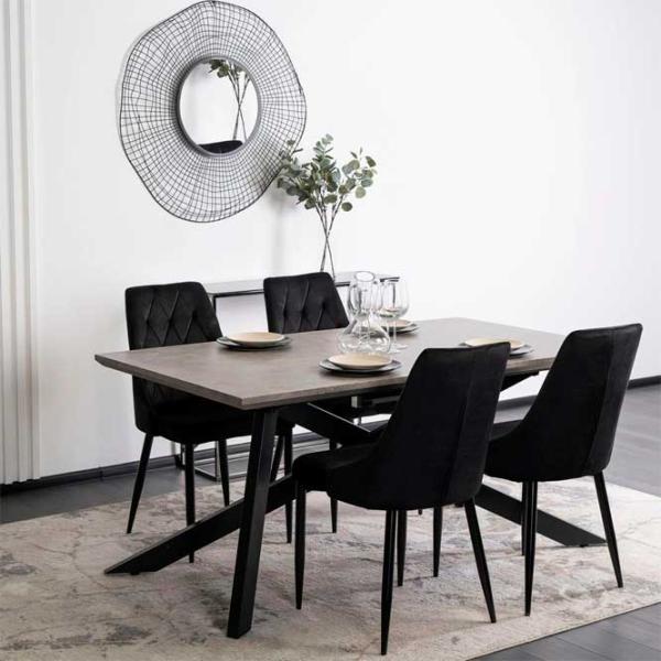 Scaun de bucătărie Mebel Elite Cork Velur/ Black Black photo 5 Scaun de bucătărie Mebel Elite Cork Velur/ Black Black photo 5