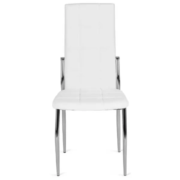 Кухонный стул Mebel Elite Molly Искусственная кожа/ Белый Серый photo 3 Кухонный стул Mebel Elite Molly Искусственная кожа/ Белый Серый photo 3