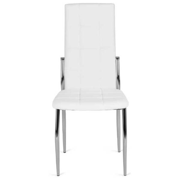 Кухонный стул Mebel Elite Molly Искусственная кожа/ Белый Серый photo 3 Кухонный стул Mebel Elite Molly Искусственная кожа/ Белый Серый photo 3