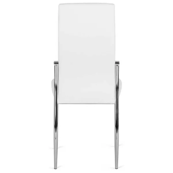 Кухонный стул Mebel Elite Molly Искусственная кожа/ Белый Серый photo 4 Кухонный стул Mebel Elite Molly Искусственная кожа/ Белый Серый photo 4
