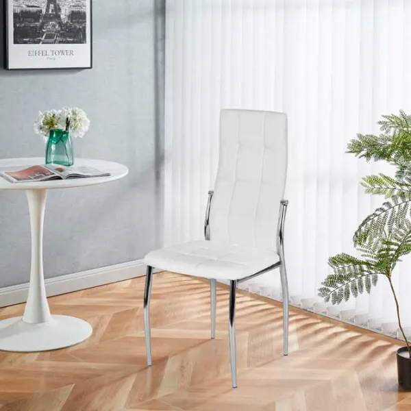 Кухонный стул Mebel Elite Molly Искусственная кожа/ Белый Серый photo 5 Кухонный стул Mebel Elite Molly Искусственная кожа/ Белый Серый photo 5