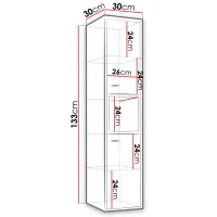 Dulap penal Mirjan24 Olier Pe perete / DSP / White photo 4