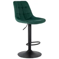 Барный стул Mebel Elite 5727610 Бархат / Металл / Зеленый