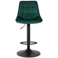 Барный стул Mebel Elite 5727610 Бархат / Металл / Зеленый photo 2
