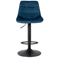 Scaun de bar Mebel Elite 5727572 Catifea / Metal / Navy Blue