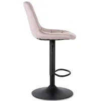 Барный стул Mebel Elite 5727608 Бархат / Металл / Розовый photo 2