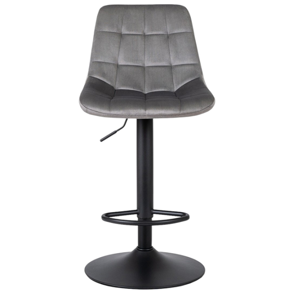 Барный стул Mebel Elite 5727598 Бархат / Металл / Grey photo 1 Барный стул Mebel Elite 5727598 Бархат / Металл / Grey photo 1