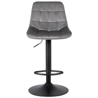 Барный стул Mebel Elite 5727598 Бархат / Металл / Grey