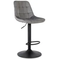 Барный стул Mebel Elite 5727598 Бархат / Металл / Grey photo 2