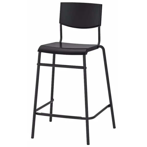 Барный стул Ikea 5406057 Пластик / Сталь / Черный photo 1 Барный стул Ikea 5406057 Пластик / Сталь / Черный photo 1