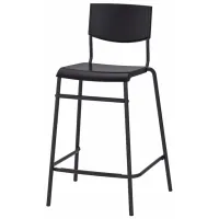Scaun de bar Ikea 5406057 Plastic / Oțel / Black
