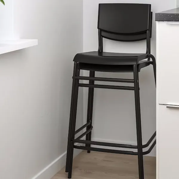 Барный стул Ikea 5406057 Пластик / Сталь / Черный photo 3 Барный стул Ikea 5406057 Пластик / Сталь / Черный photo 3