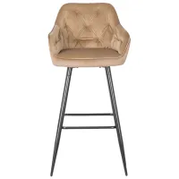 Барный стул Mebel Elite 5718355 Бархат / Металл / Бежевый