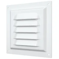 Вентиляционная решетка ЭРА 1212МЭ  Cталь / Белый