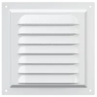 Вентиляционная решетка ЭРА 1515МЭ  Cталь / Белый