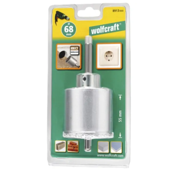 Carotă Wolfcraft 8913000 Carbură de wolfram / Hexaedre photo 2