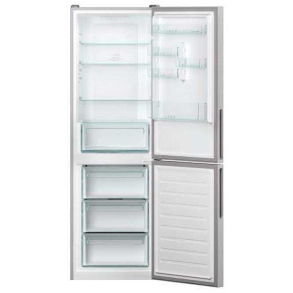 Frigider Candy CCE3T618ES cu congelator jos 315 / 185 cm / Inox photo 3