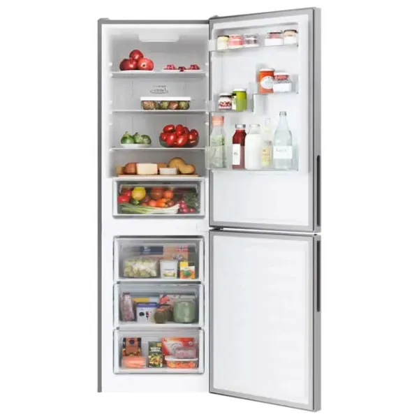 Frigider Candy CCE3T618ES cu congelator jos 315 / 185 cm / Inox photo 13