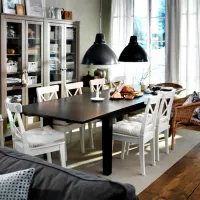 Scaun de bucătărie Ikea Ingolf Masiv/ White White photo 4