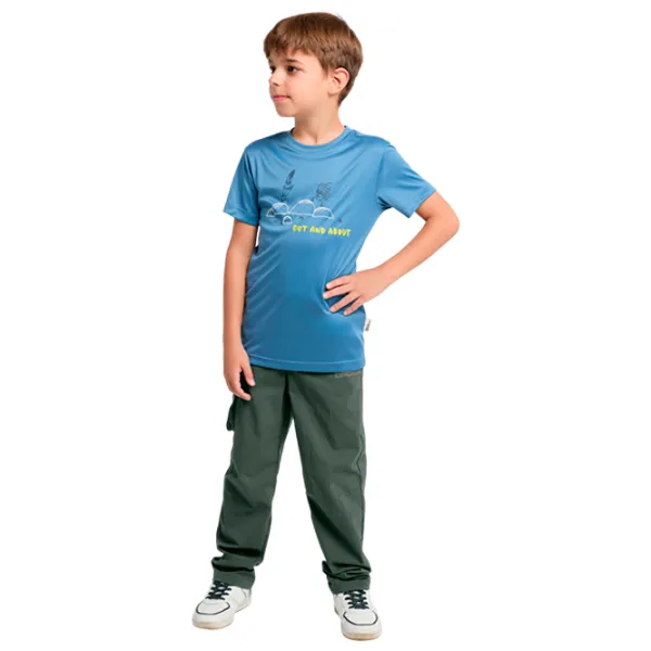 Pantaloni pentru băieți Jack Wolfskin Desert Pants K  / Gray photo 4