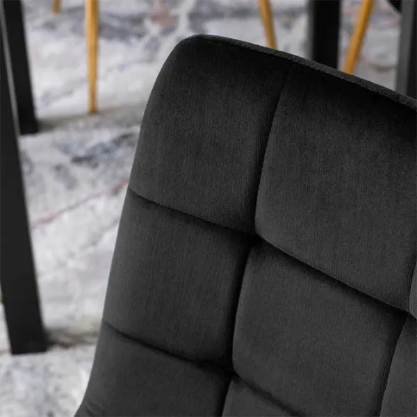 Scaun de bucătărie Mebel Elite York Velur/ Black Gold photo 3