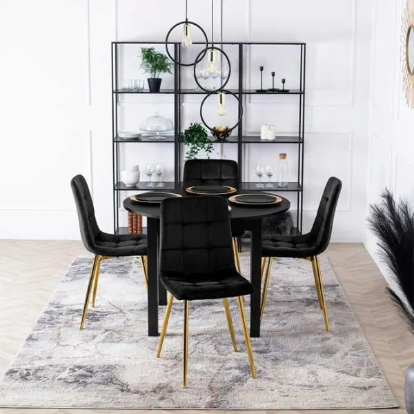 Scaun de bucătărie Mebel Elite York Velur/ Black Gold photo 5
