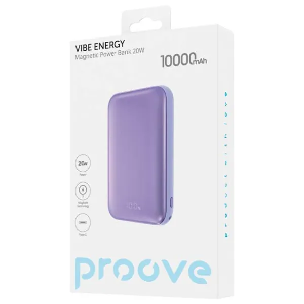 Power Bank Proove Vibe Energy 10000 мАч/ Пурпурный photo 3 Power Bank Proove Vibe Energy 10000 мАч/ Пурпурный photo 3