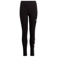 Colanți sport pentru fete Puma Essentials Linear Logo Cotton Tights Strâns / Black