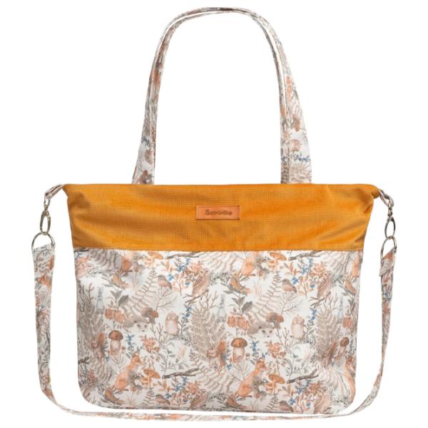Geantă pentru mămici Sensillo Velvet Premium Orange photo 1