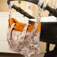 Geantă pentru mămici Sensillo Velvet Premium Orange photo 4