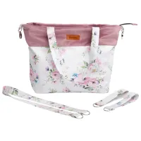Geantă pentru mămici Sensillo Velvet Flower White photo 2