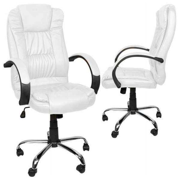 Fotoliu de birou Malatec 23240 Piele artificială/ White photo 3