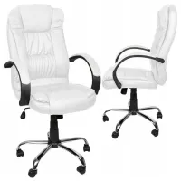 Fotoliu de birou Malatec 23240 Piele artificială/ White photo 3