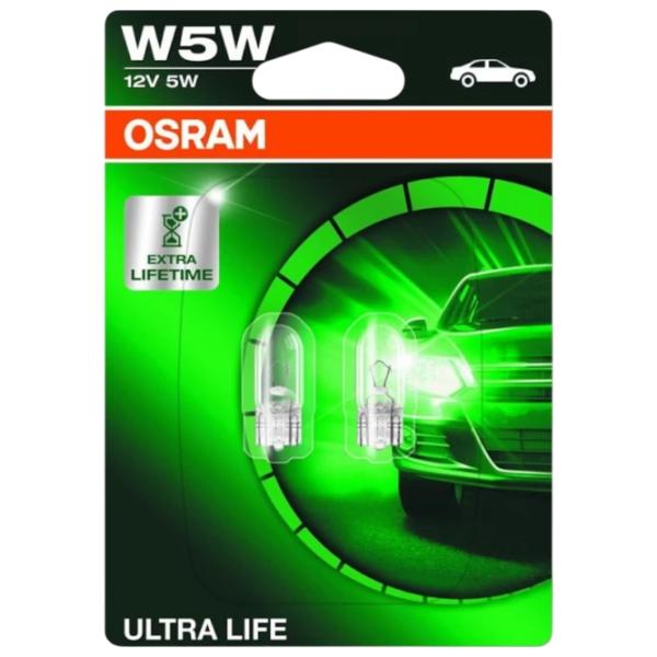 Автомобильная лампа Osram 2825ULT-02B Накал / W5W / W2.1x9.5d / 5 Вт /  photo 1 Автомобильная лампа Osram 2825ULT-02B Накал / W5W / W2.1x9.5d / 5 Вт /  photo 1