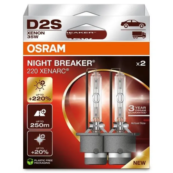 Автомобильная лампа Osram 66240XN2-2HB Ксенон / D2S / P32d-2 / 35 Вт / 3200лм photo 2 Автомобильная лампа Osram 66240XN2-2HB Ксенон / D2S / P32d-2 / 35 Вт / 3200лм photo 2