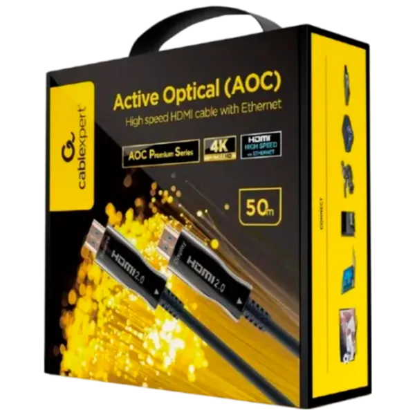 Кабель видео Cablexpert HDMI + HDMI 50 м / Черный photo 2