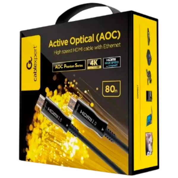 Кабель видео Cablexpert HDMI + HDMI 80 м / Черный photo 2