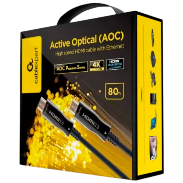 Кабель видео Cablexpert HDMI + HDMI 80 м / Черный photo 2