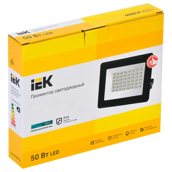 Прожекторы IEK СДО 06-50 Белый / 4000 Lm photo 2 Прожекторы IEK СДО 06-50 Белый / 4000 Lm photo 2